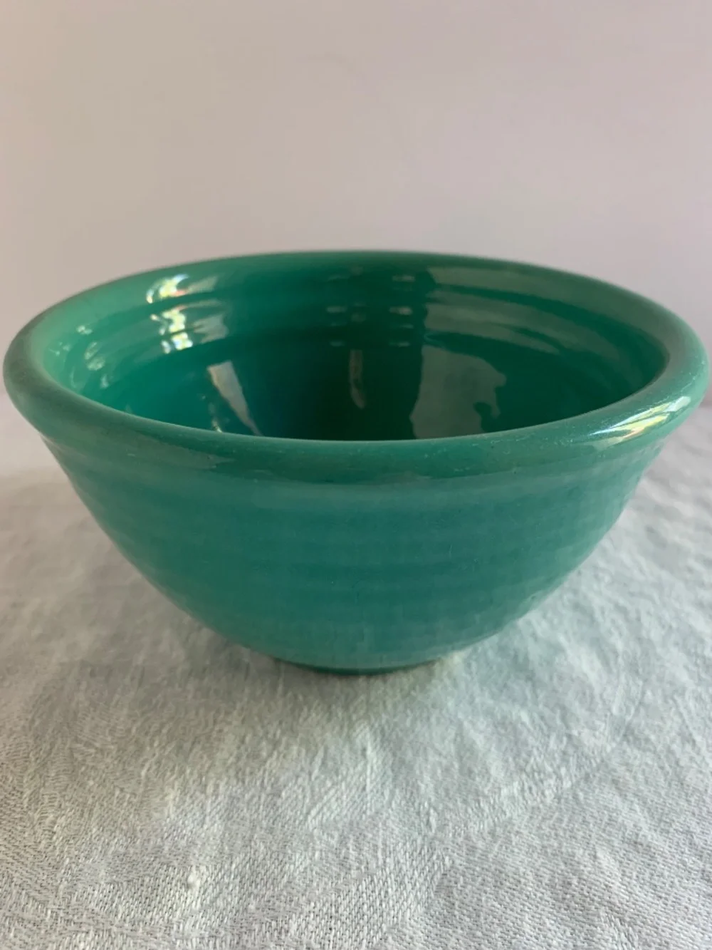 Vintage Bauer Ringware Jade Green Beehive Mixing Bowl 5.75” MCM Pottery